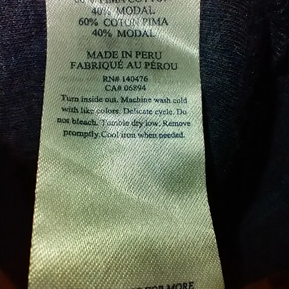 Faherty Cloud Cotton Henley Blue Long Sleeve Shirt Men's sz Large. - Picture 4 of 6